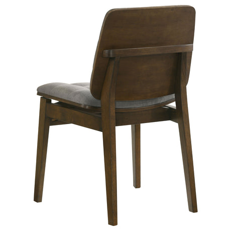 Redbridge Grey/Walnut Velvet Upholstered Side Chair (Set of 2) by Coaster at Eve Furniture