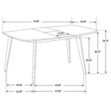 Redbridge Natural Walnut 5-Piece Rectangular Dining Set by Coaster at Eve Furniture