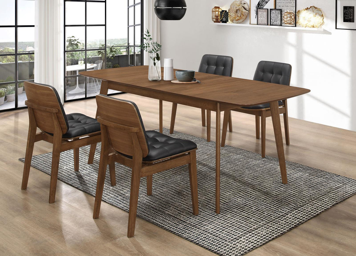 Redbridge Natural Walnut 5-Piece Rectangular Dining Set by Coaster at Eve Furniture