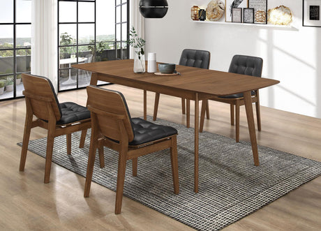 Redbridge Natural Walnut 5-Piece Rectangular Dining Set by Coaster at Eve Furniture
