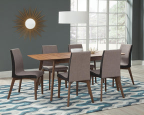 Redbridge Natural Walnut/Gray 7-Piece Dining Set by Coaster at Eve Furniture