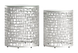 Reden Silver Side Table Set (2-Piece) by Zuomod at Eve Furniture