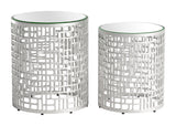 Reden Silver Side Table Set (2-Piece) by Zuomod at Eve Furniture