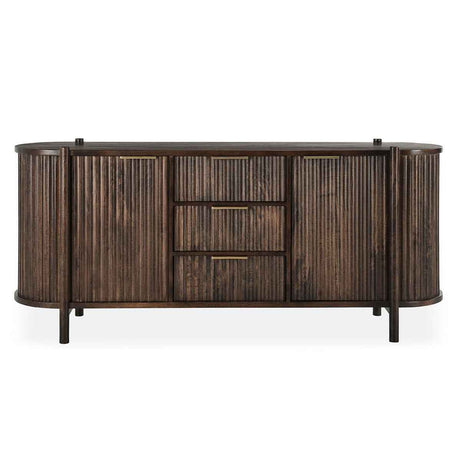 Redford 3 Drawer 2 Door Cabinet - Bark Brown by Classic Home at Eve Furniture
