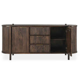 Redford 3 Drawer 2 Door Cabinet - Bark Brown by Classic Home at Eve Furniture