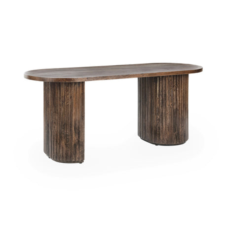 Redford Bark Brown 74 Rectangle Desk by Classic Home at Eve Furniture