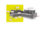 Redford Sectional Grey by ESF Furniture at Eve Furniture