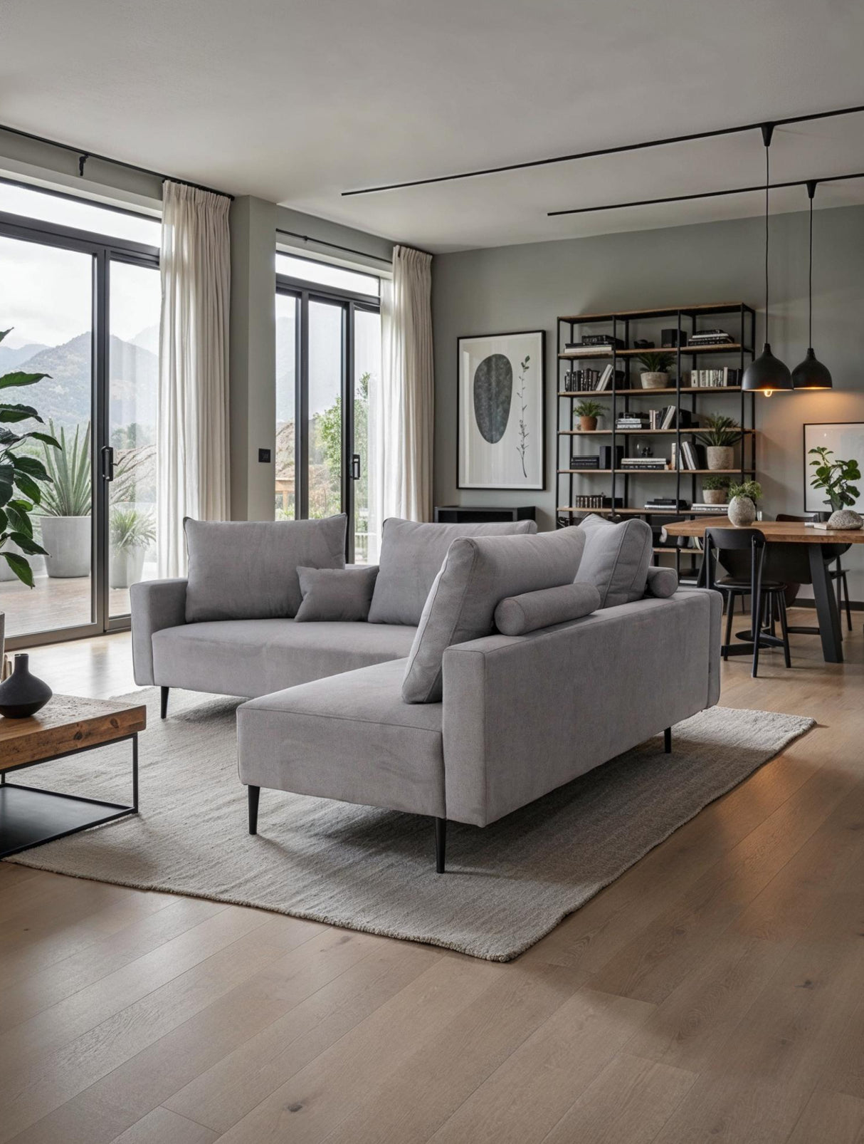 Redford Sectional Grey by ESF Furniture at Eve Furniture