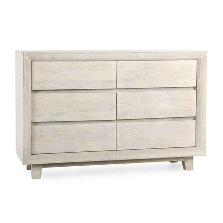 Reece 6 Drawer Dresser - Seashell White by Classic Home at Eve Furniture
