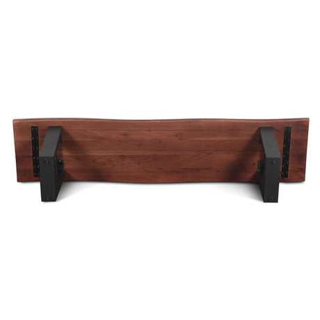 Reed 68" Bench in Light Sequoia with Gunmetal Legs by Home Trends & Design at Eve Furniture