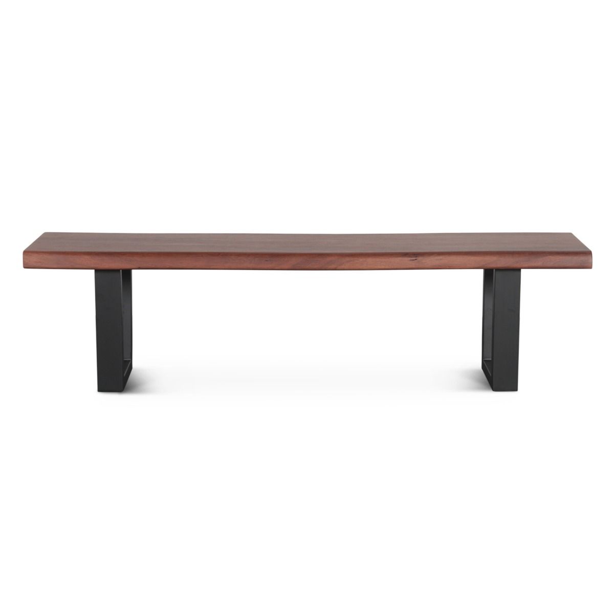 Reed 68" Bench in Light Sequoia with Gunmetal Legs, Set of 2 by Home Trends & Design at Eve Furniture
