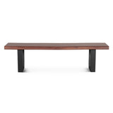 Reed 68" Bench in Light Sequoia with Gunmetal Legs, Set of 2 by Home Trends & Design at Eve Furniture