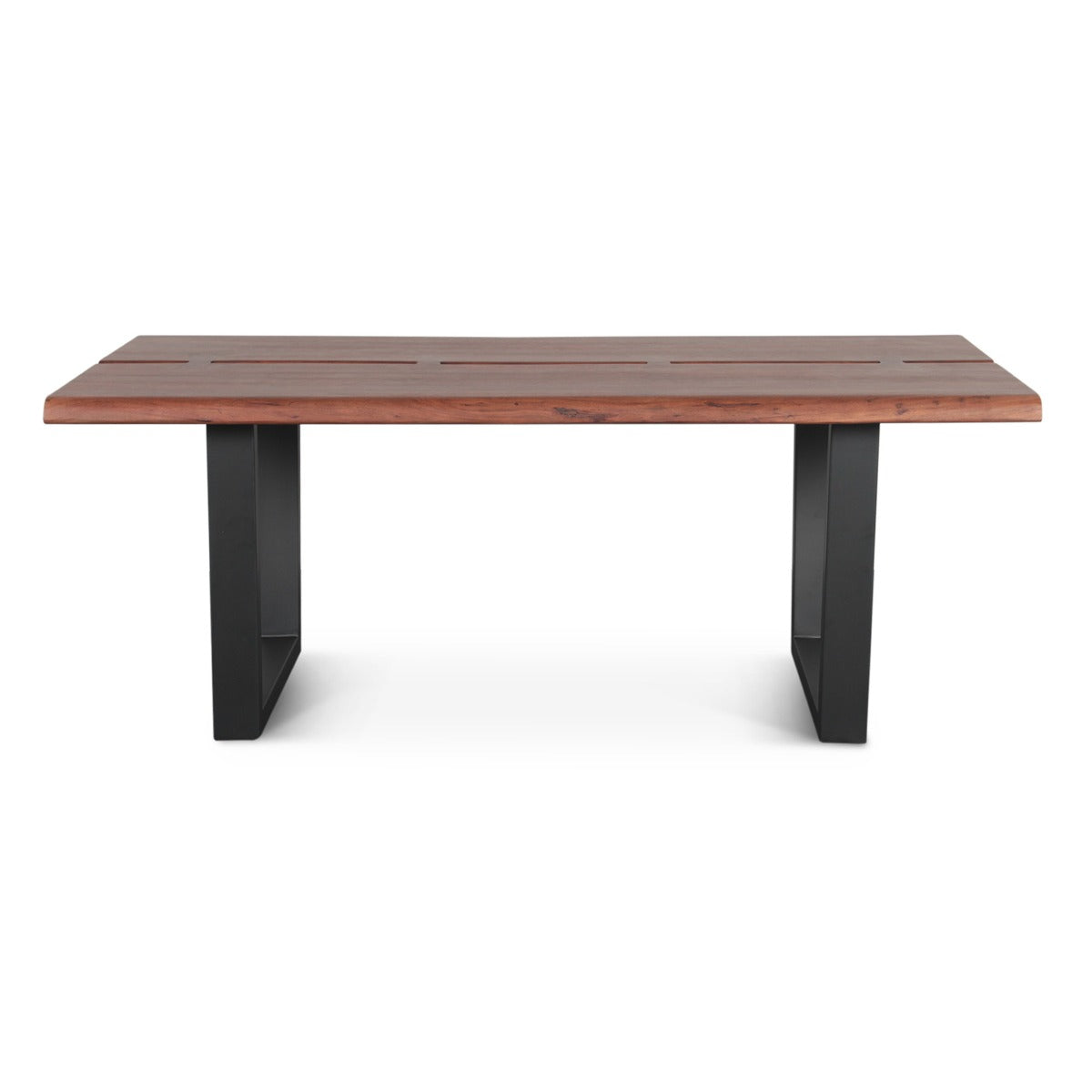 Reed 79" Dining Table in Light Sequoia with Gunmetal Legs by Home Trends & Design at Eve Furniture