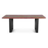 Reed 79" Dining Table in Light Sequoia with Gunmetal Legs by Home Trends & Design at Eve Furniture