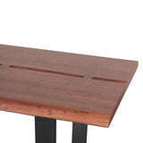 Reed 79" Dining Table in Light Sequoia with Gunmetal Legs by Home Trends & Design at Eve Furniture