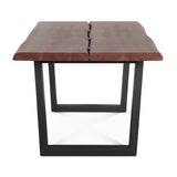 Reed 79" Dining Table in Light Sequoia with Gunmetal Legs by Home Trends & Design at Eve Furniture