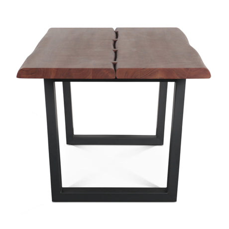 Reed 79" Dining Table in Light Sequoia with Gunmetal Legs by Home Trends & Design at Eve Furniture