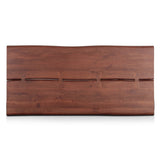 Reed 79" Dining Table in Light Sequoia with Gunmetal Legs by Home Trends & Design at Eve Furniture