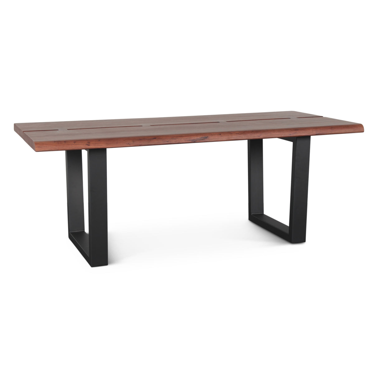 Reed 79" Dining Table in Light Sequoia with Gunmetal Legs by Home Trends & Design at Eve Furniture