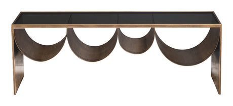 Reed Brass & Black Coffee Table by Zuomod at Eve Furniture