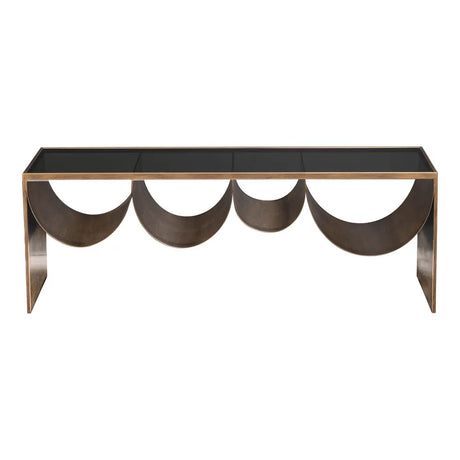 Reed Coffee Table Brass & Black by Zuomod at Eve Furniture