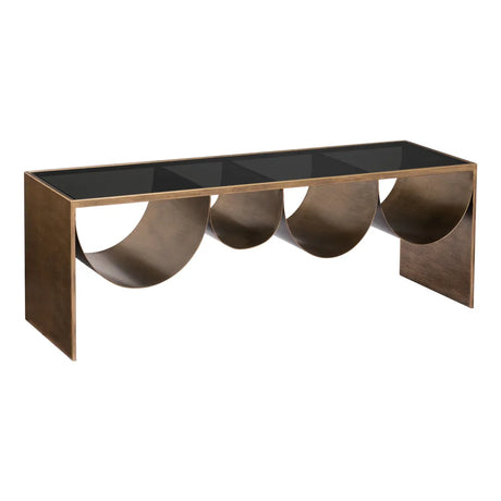 Reed Coffee Table Brass & Black by Zuomod at Eve Furniture