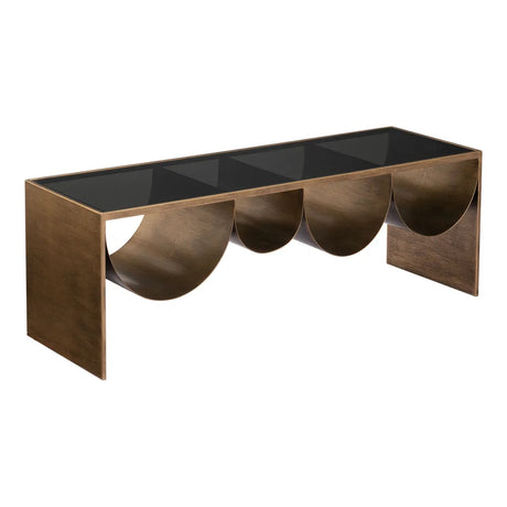Reed Coffee Table Brass & Black by Zuomod at Eve Furniture