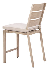 Reefline Gray Outdoor Armless Counter Stool (Set of 2) by Zuomod at Eve Furniture