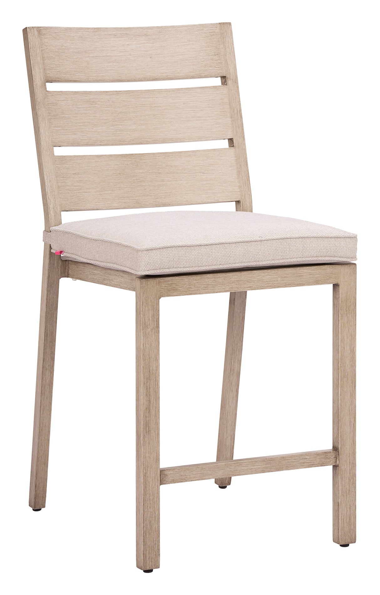 Reefline Gray Outdoor Armless Counter Stool (Set of 2) by Zuomod at Eve Furniture