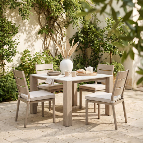 Reefline Gray Outdoor Armless Dining Chair (Set of 2) by Zuomod at Eve Furniture