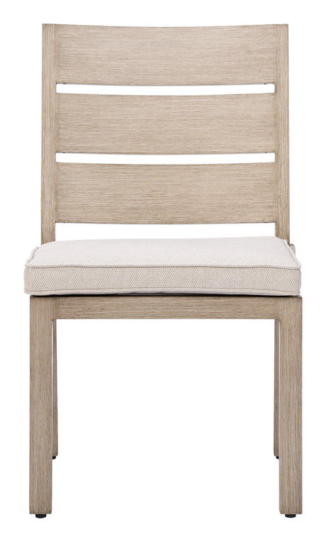 Reefline Gray Outdoor Armless Dining Chair (Set of 2) by Zuomod at Eve Furniture