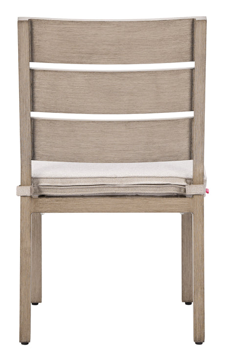 Reefline Gray Outdoor Armless Dining Chair (Set of 2) by Zuomod at Eve Furniture