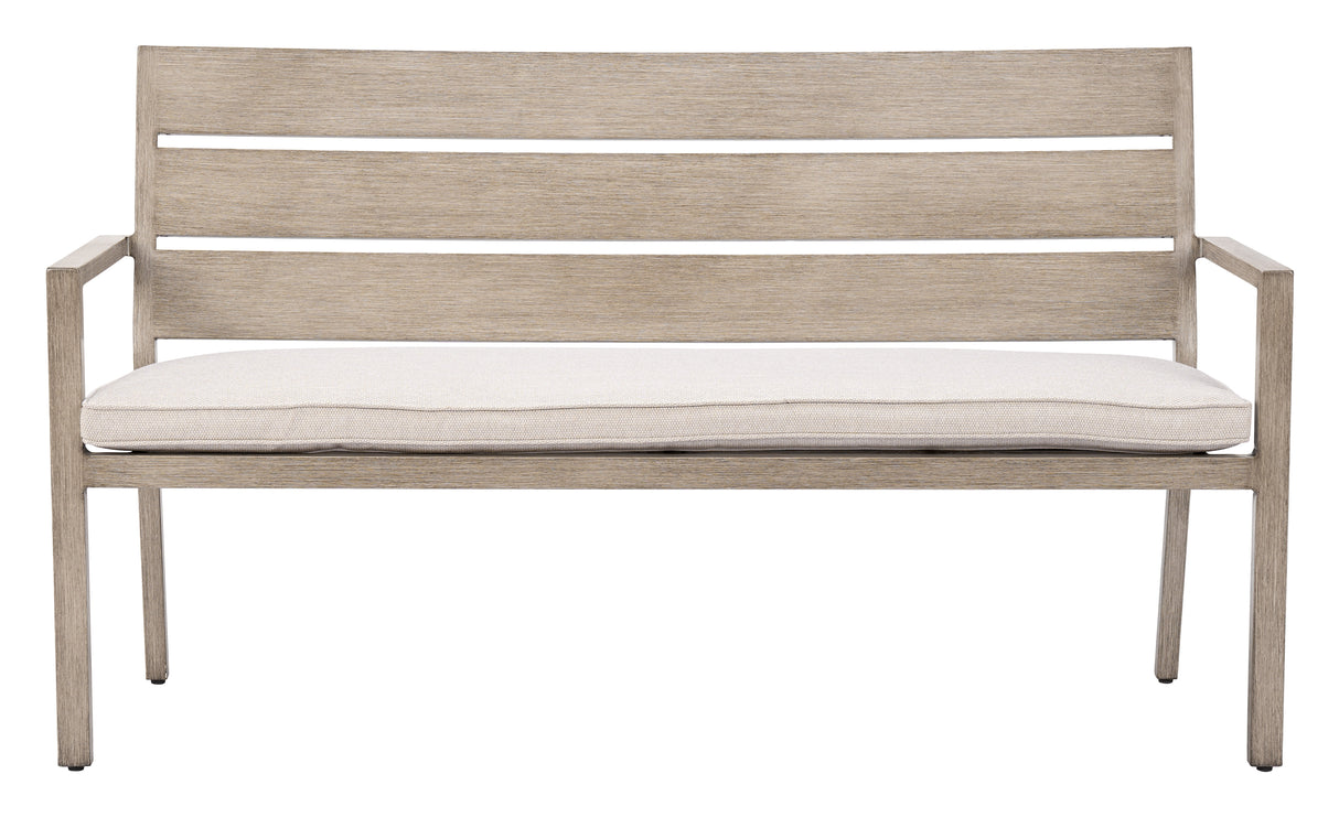 Reefline Gray Outdoor Bench (Set of 2) by Zuomod at Eve Furniture