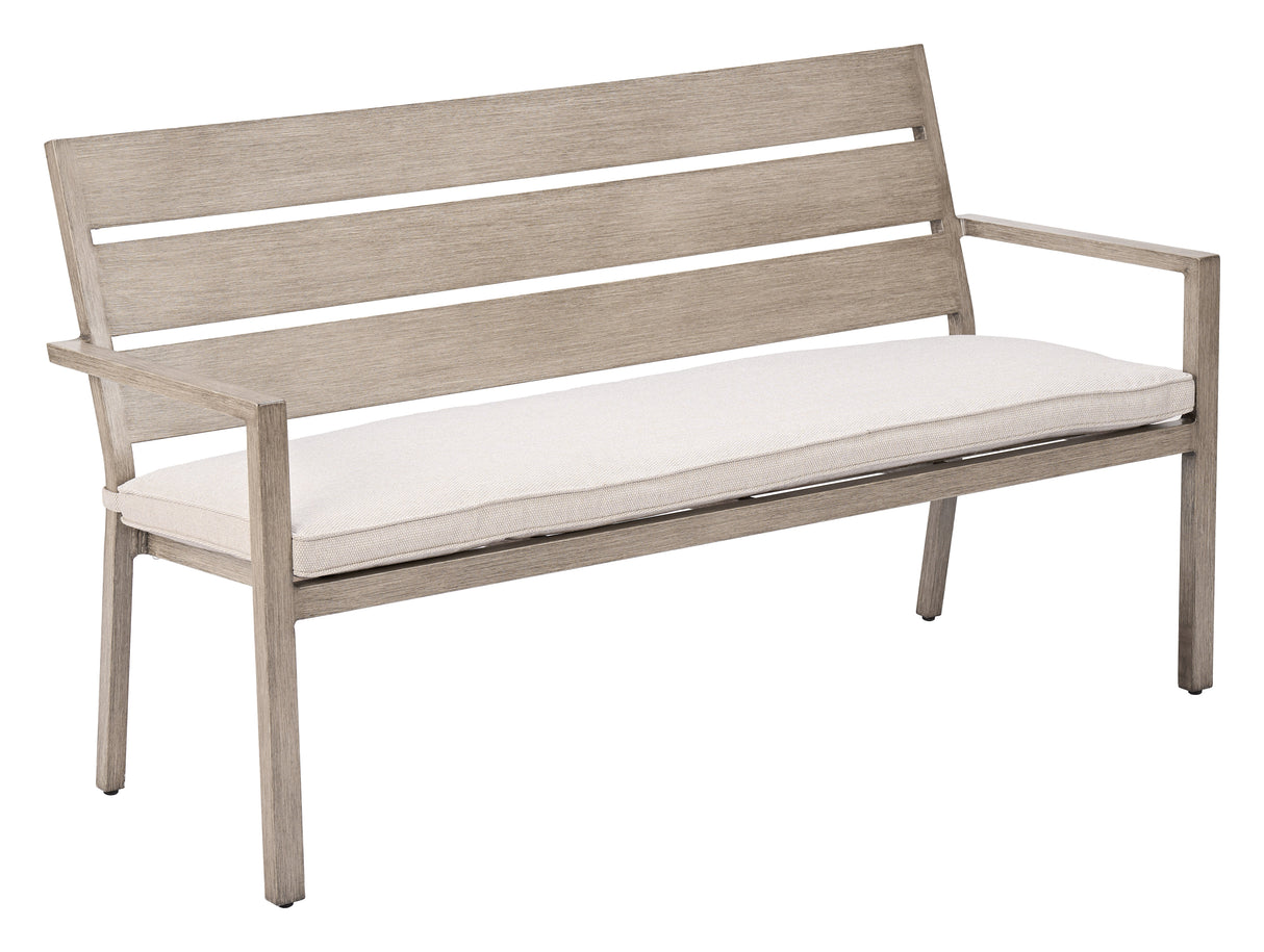 Reefline Gray Outdoor Bench (Set of 2) by Zuomod at Eve Furniture