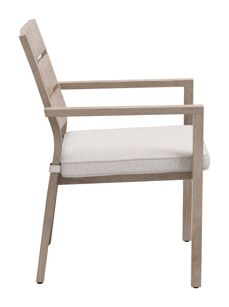 Reefline Gray Outdoor Dining Chair (Set of 2) by Zuomod at Eve Furniture