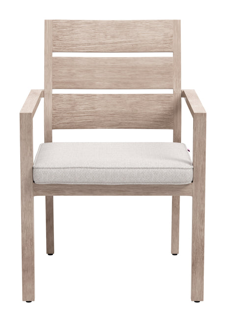 Reefline Gray Outdoor Dining Chair (Set of 2) by Zuomod at Eve Furniture