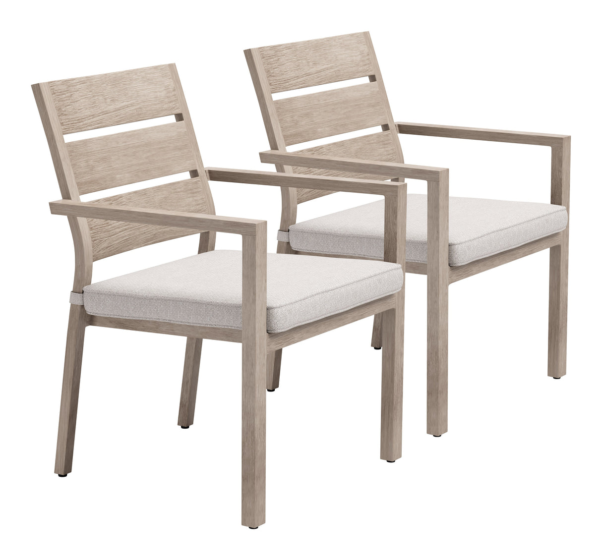 Reefline Gray Outdoor Dining Chair (Set of 2) by Zuomod at Eve Furniture