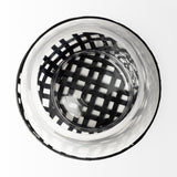 Reena II Large Black Woven Metal Base Table Candle Holder by Mercana at Eve Furniture
