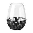 Reena II Large Black Woven Metal Base Table Candle Holder by Mercana at Eve Furniture