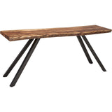 Reese Live Edge Solid Wood Metal Leg Console Table in Natural Acacia by Modus Furniture at Eve Furniture