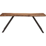 Reese Live Edge Solid Wood Metal Leg Console Table in Natural Acacia by Modus Furniture at Eve Furniture
