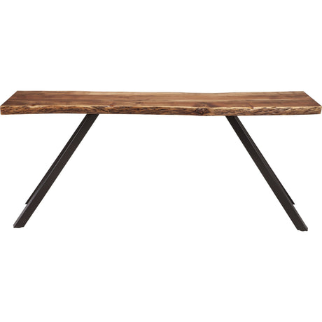 Reese Live Edge Solid Wood Metal Leg Console Table in Natural Acacia by Modus Furniture at Eve Furniture
