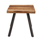 Reese Live Edge Solid Wood Metal Leg End Table in Natural Acacia by Modus Furniture at Eve Furniture