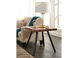Reese Live Edge Solid Wood Metal Leg End Table in Natural Acacia by Modus Furniture at Eve Furniture
