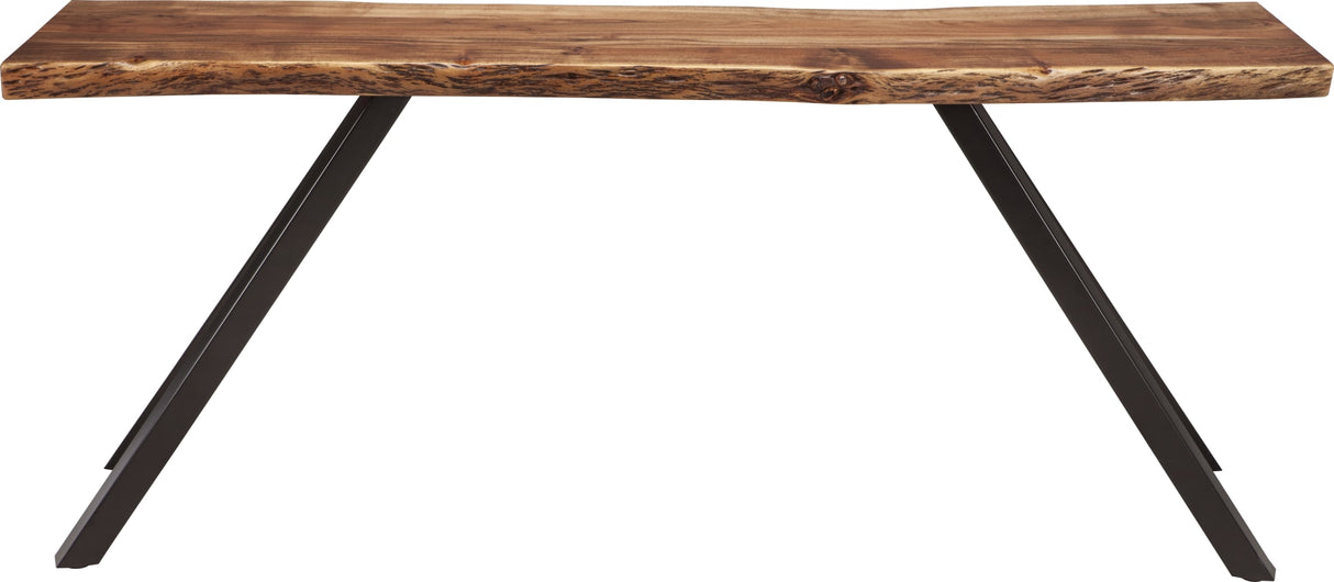 Reese Natural Acacia Live Edge Solid Wood Metal Leg Console Table by Modus Furniture at Eve Furniture