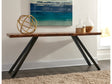 Reese Natural Acacia Live Edge Solid Wood Metal Leg Console Table by Modus Furniture at Eve Furniture
