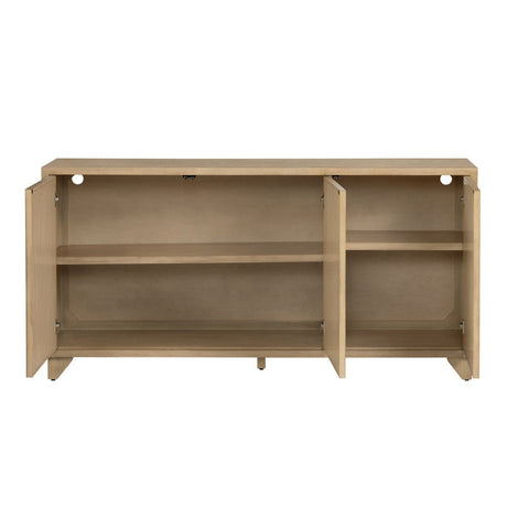 Reese Tan Three-Door Sideboard by Crestview at Eve Furniture