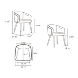 Reeva Dining Chair in Walnut and Camal by Manhattan Comfort at Eve Furniture
