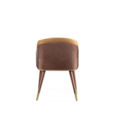 Reeva Dining Chair in Walnut and Camal by Manhattan Comfort at Eve Furniture