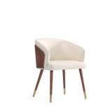 Reeva Dining Chair in Walnut and Cream by Manhattan Comfort at Eve Furniture